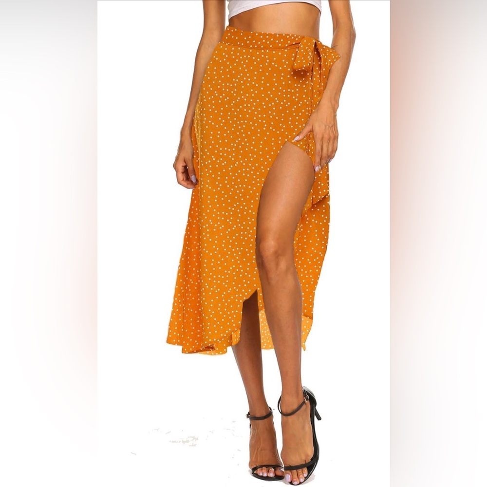 Wrap asymmetrical skirt